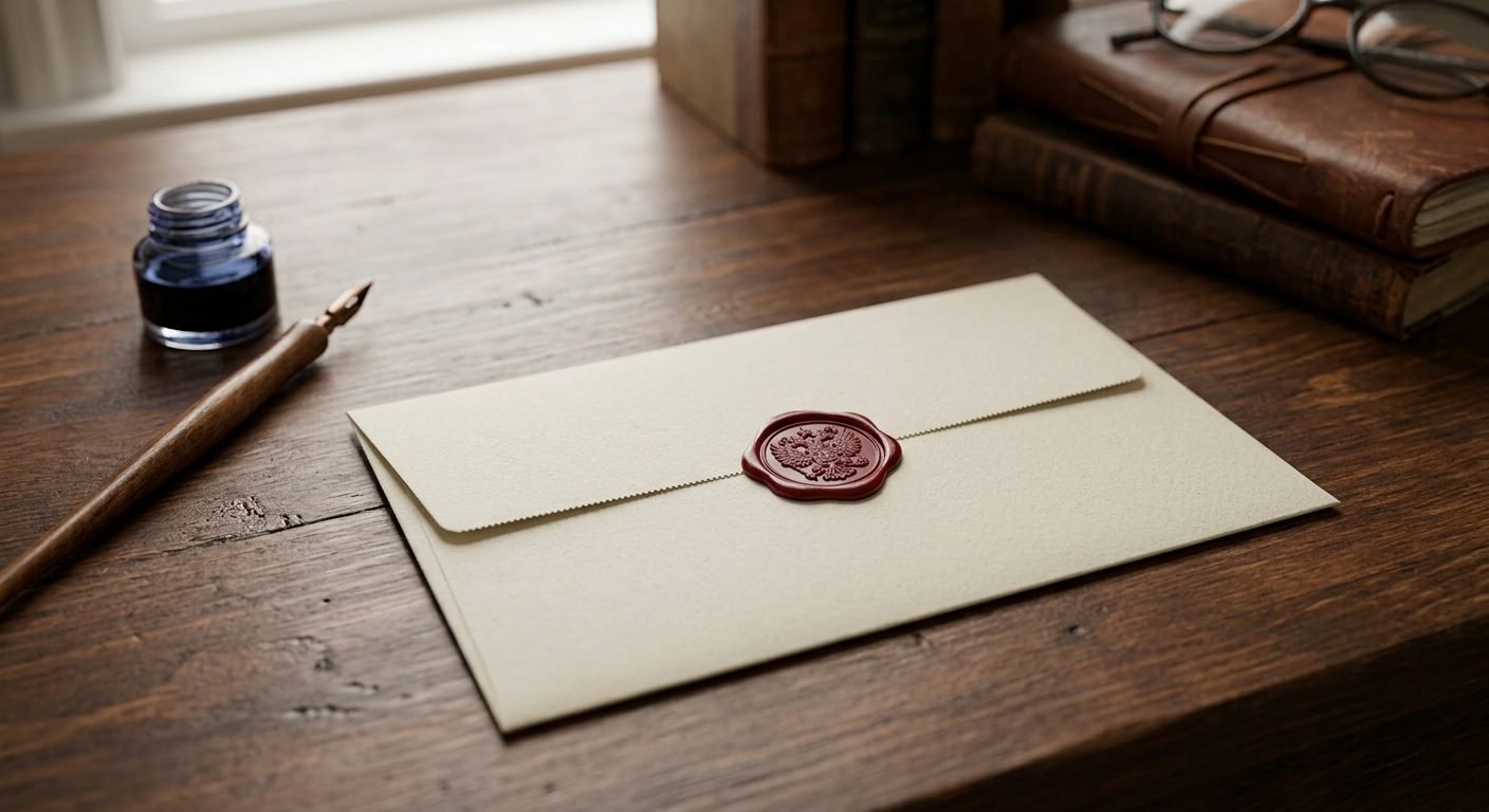 Sealed envelopes on a table