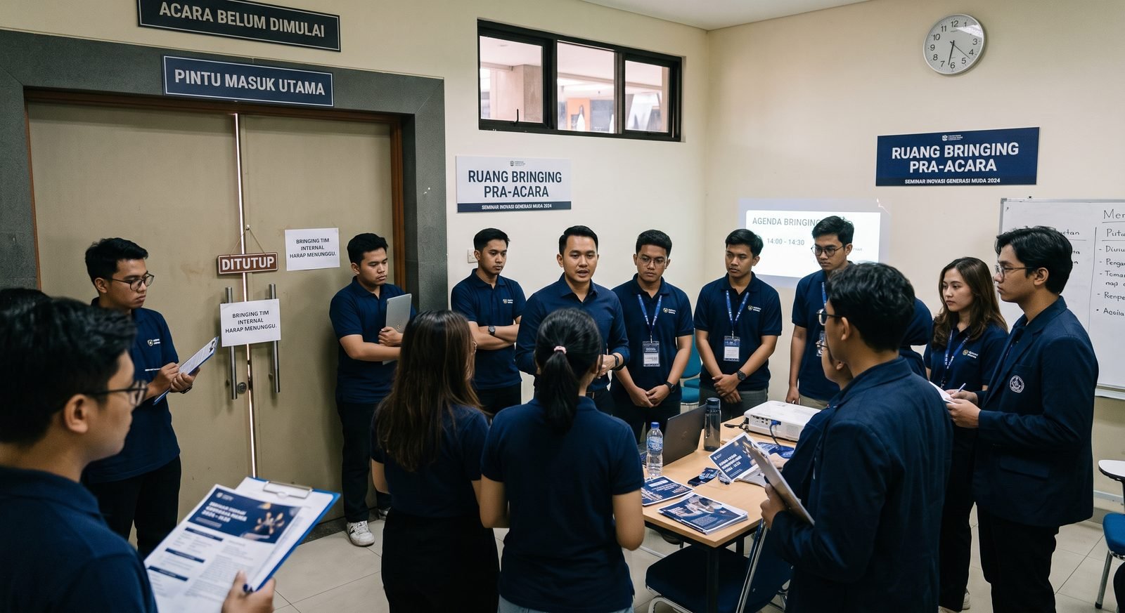 Briefing before doors open