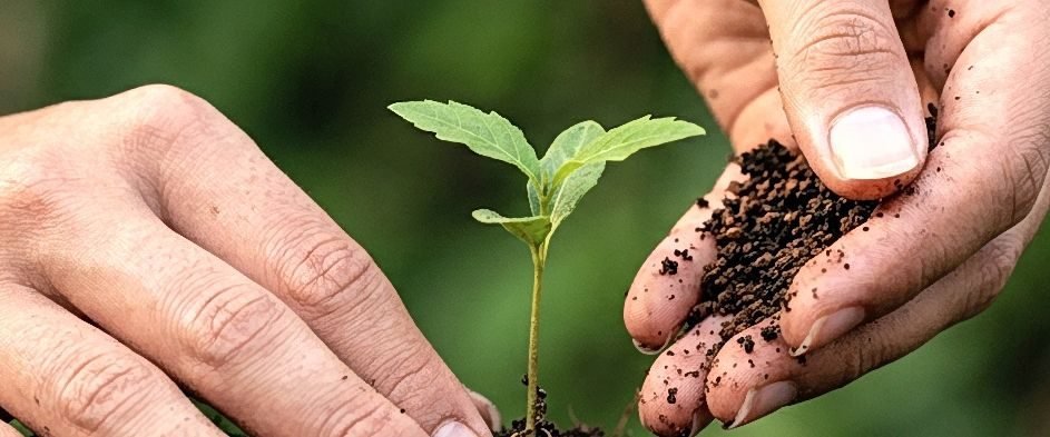 Hands, soil